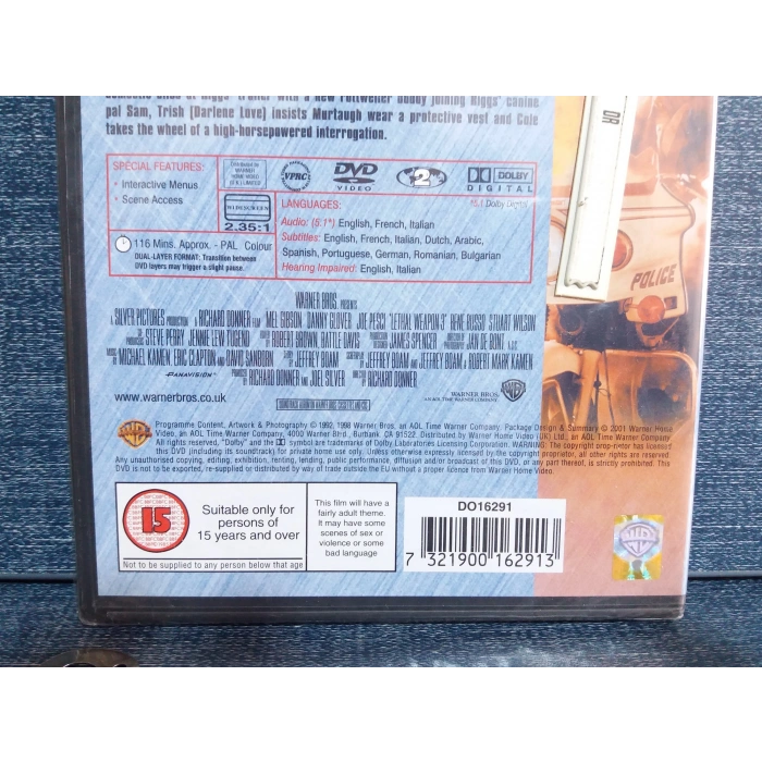 LEATHAL WEAPON DVD FİLM (İNGİLİZCE-SIFIR)