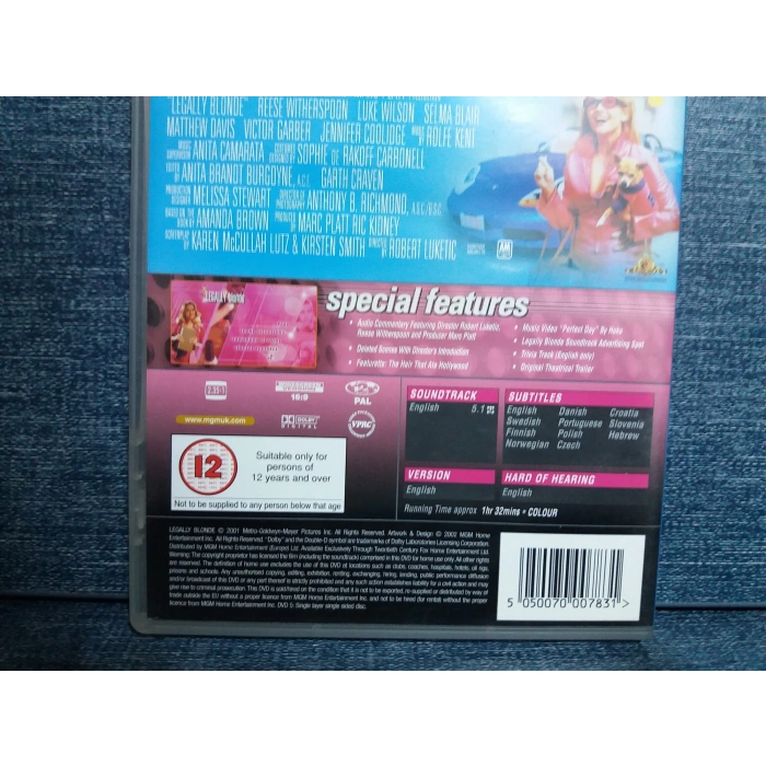 LEGALLY BLONDE DVD (İNGİLİZCE)