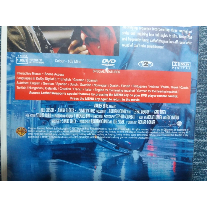 LETHAL WEAPON DVD FİLM Tr Altyazı