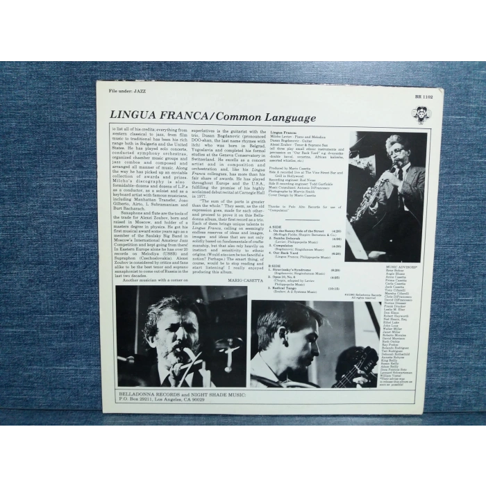 LINGUA FRANCA COMMON LANGUAGE LP