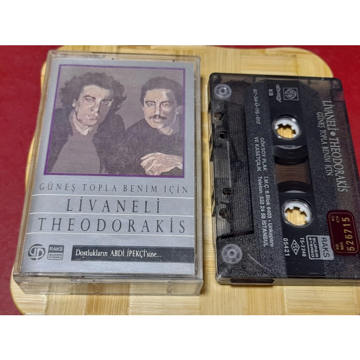LİVANELİ THEODORAKIS GÜNEŞ TOPLA BENİM İÇİN MÜZİK KASETİ