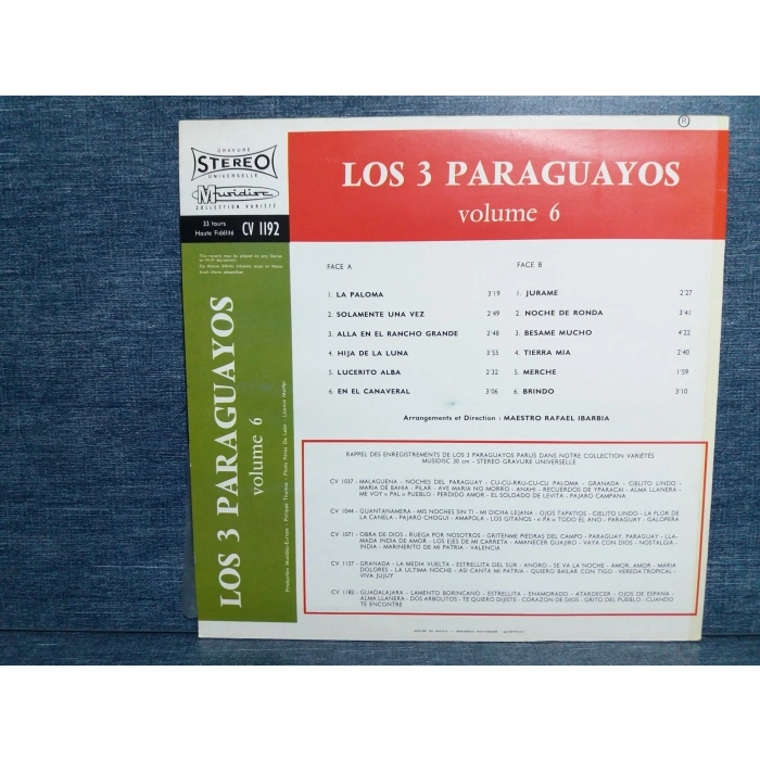 LOS FABULOSOS 3 PARAGUAYOS  LP