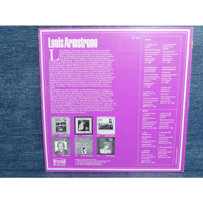 LOUIS ARMSTRONG SATCHMO SWING MUSIC LP