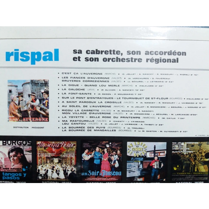 LOUIS RISPAL MON BAL EN AUVERGNE MUSIC LP