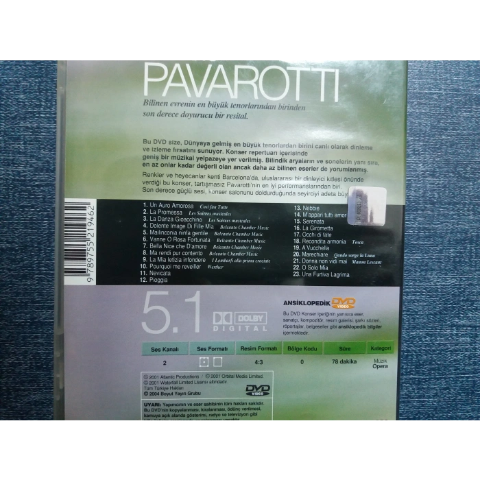 LUCIANO PAVAROTTI BARCELONA DVD FİLM