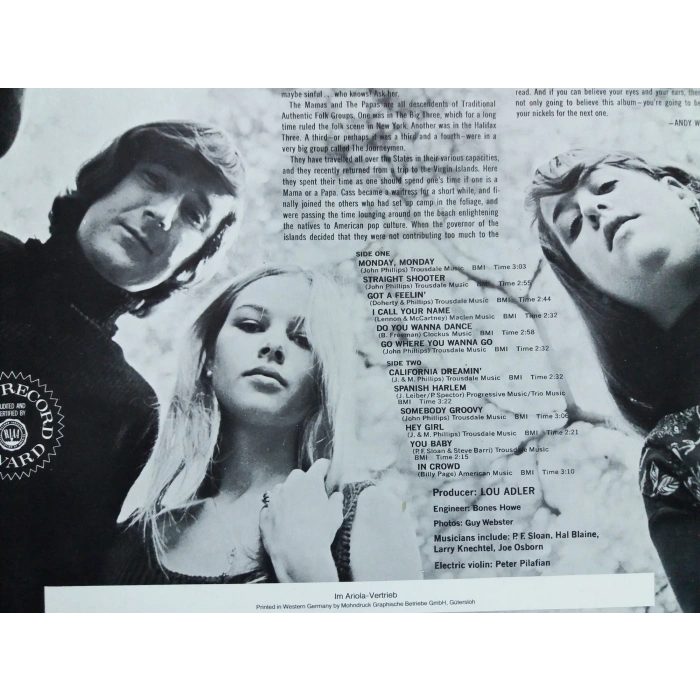 MAMAS PAPAS IF YOU CAN BELIEVE YOUR EYES MUSIC LP