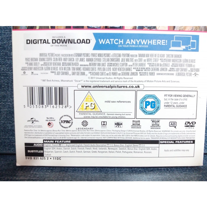 MAMMA MIA  DVD FİLM  ( 2 DISK )