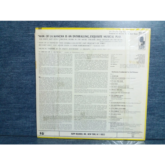 MAN OF LA MANCHA MUSICAL SOUNDTRACL LP