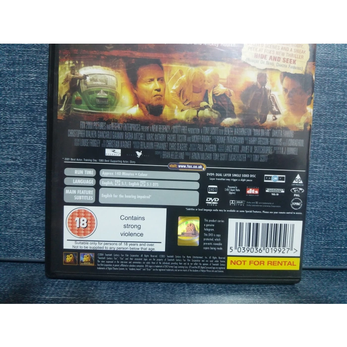 MAN ON FIRE DVD FİLM (İNGİLİZCE)