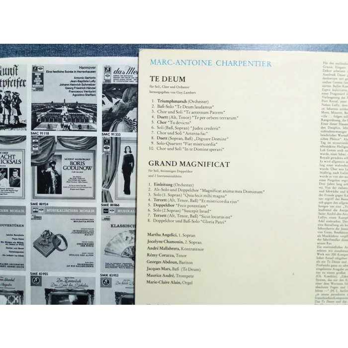 MARC ANTOINE CHARPENTIER TE DEUM GRAND MAGNIFICAT  LP