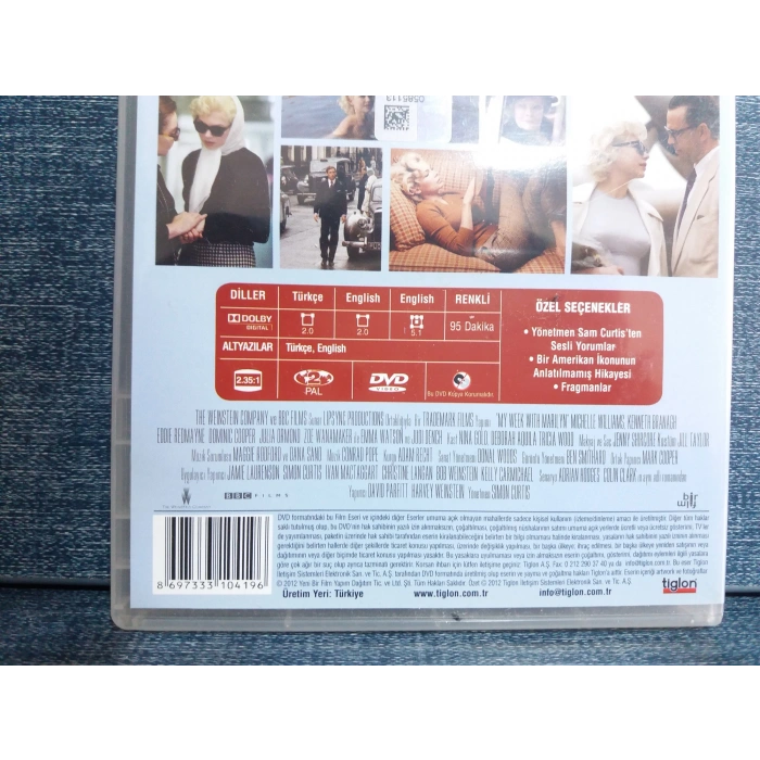 MARILYN İLE BİR HAFTA DVD FİLM