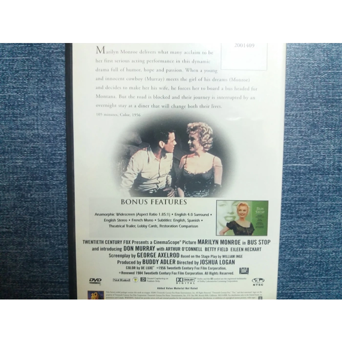 MARILYN MONROE BUS STOP DVD FİLM (İNGİLİZCE)