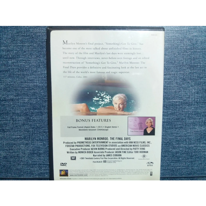MARILYN MONROE FINAL DAYS DVD FİLM (İNGİLİZCE)