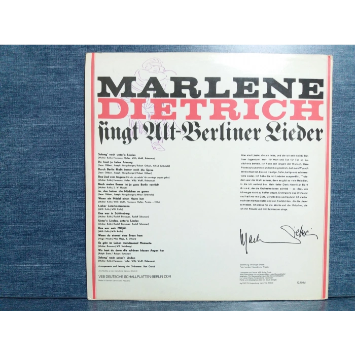 MARLENE DIETRICH BERLINER LP