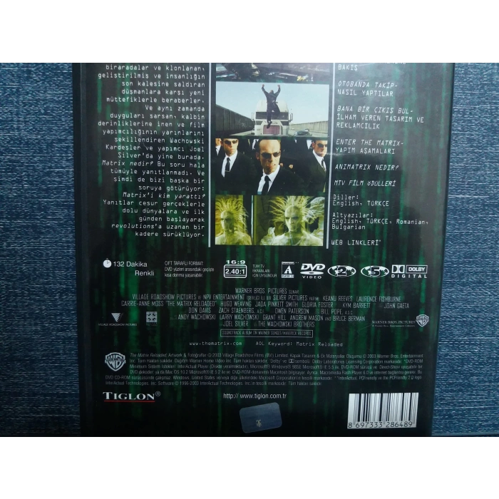 MATRIX RELOADED DVD FİLM (2 DISK)