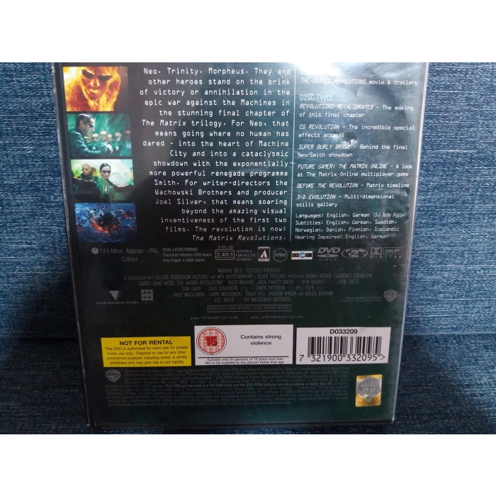MATRIX REVOLUTION ( 2 DISK )  DVD FİLM (İNGİLİZCE)