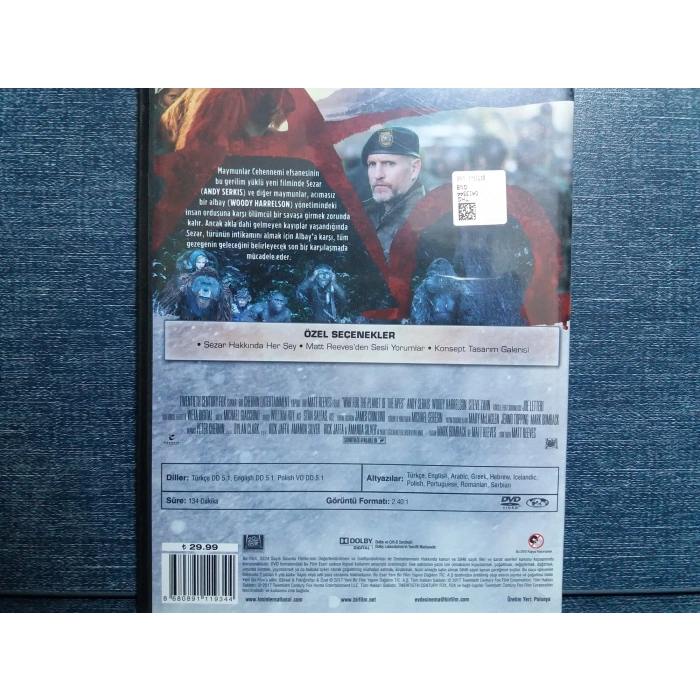 MAYMUNLAR CEHENNEMİ SAVAŞ  DVD FİLM