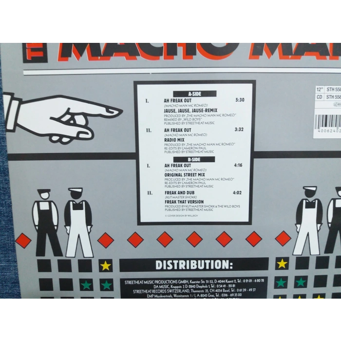 M.C. ROMEO MACHO MAN AH FREAK OUT MAXI LP