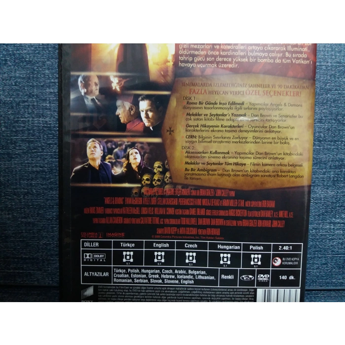 MELEKLER VE ŞEYTANLAR  DVD FİLM ( 2 DISK - HOLOGARM KARTONET )