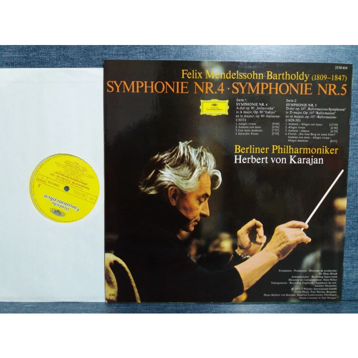 MENDELSSOHN SINFONIE Nr.4 ITALIEN Nr.5 REFORMATION LP