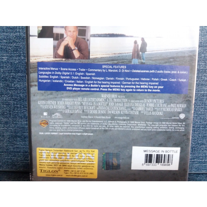 MESSAGE IN A BOTTLE DVD FİLM (İNGİLİZCE)