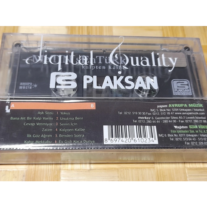 METİN ŞENTÜRK KALPTEN KALBE MÜZİK KASET