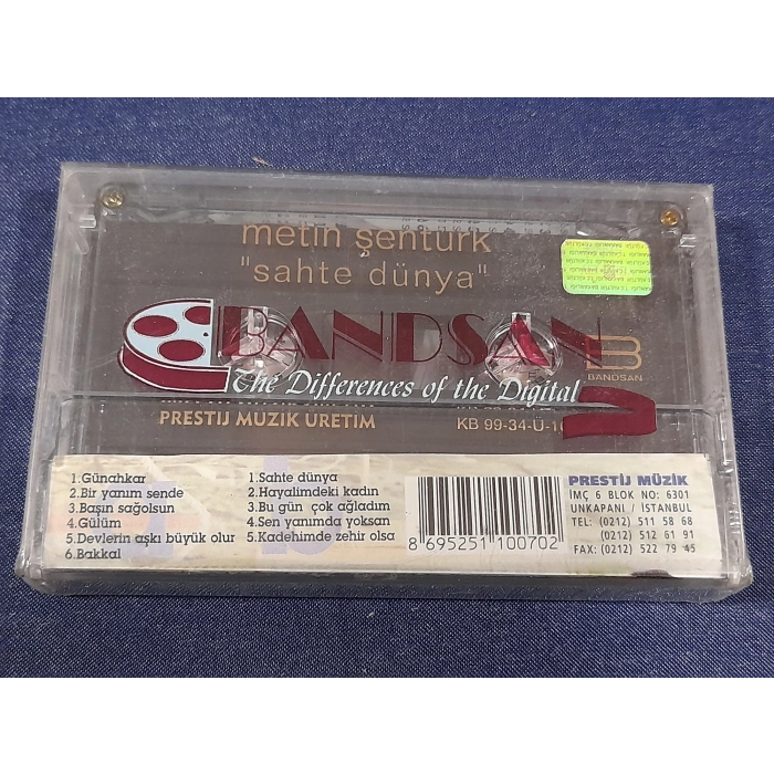METİN ŞENTÜRK SAHTE DÜNYA MÜZİK KASET
