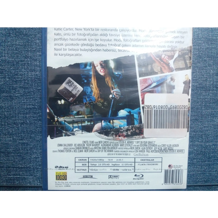 MEZARINA TÜKÜRECEĞİM 2 FİLM BLURAY (SIFIR)