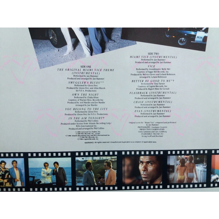 MIAMI VICE FILM SOUNDTRACK MUSIC LP