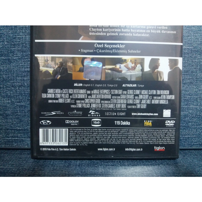 MICHAEL CLAYTON AVUKAT DVD FİLM