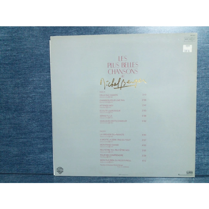 MICHEL BERGER LES PLUS BELLES CHANSONS MUSIC LP