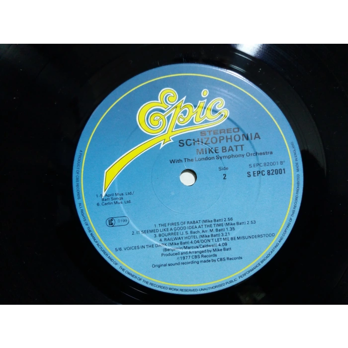 MIKE BATT SCHIZOPHONIA MUSIC LP ( İNGİLİZ KOPYA )