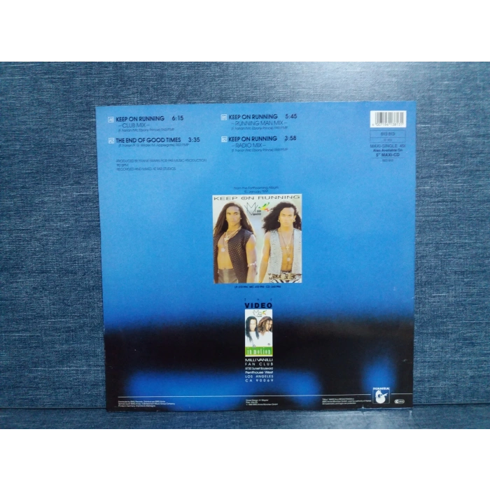 MILLI VANILLI KEP ON RUNNING MAXI LP