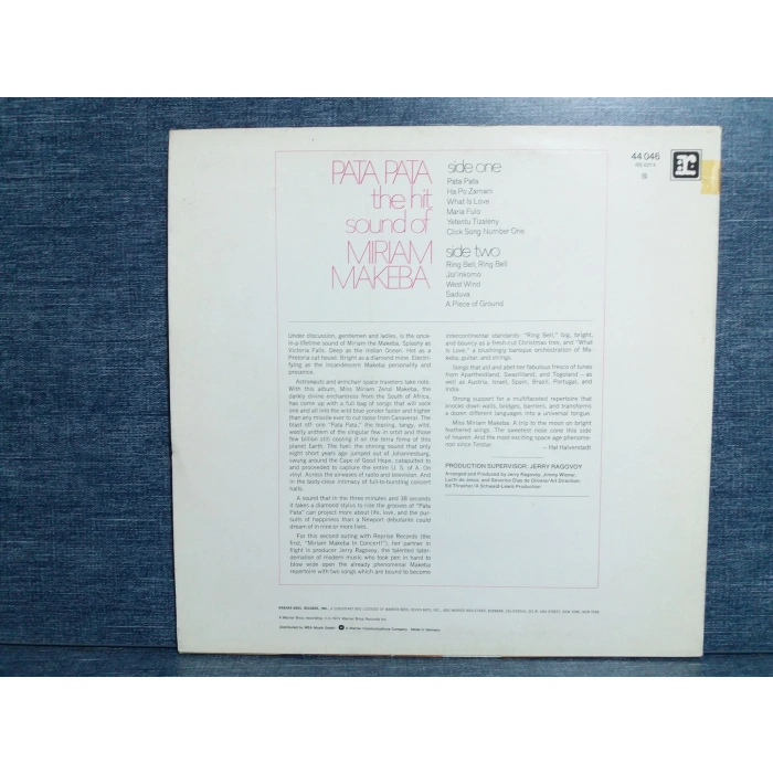 MIRIAM MAKEBA PATA PATA MUSIC LP