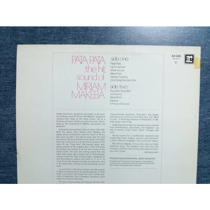 MIRIAM MAKEBA PATA PATA MUSIC LP
