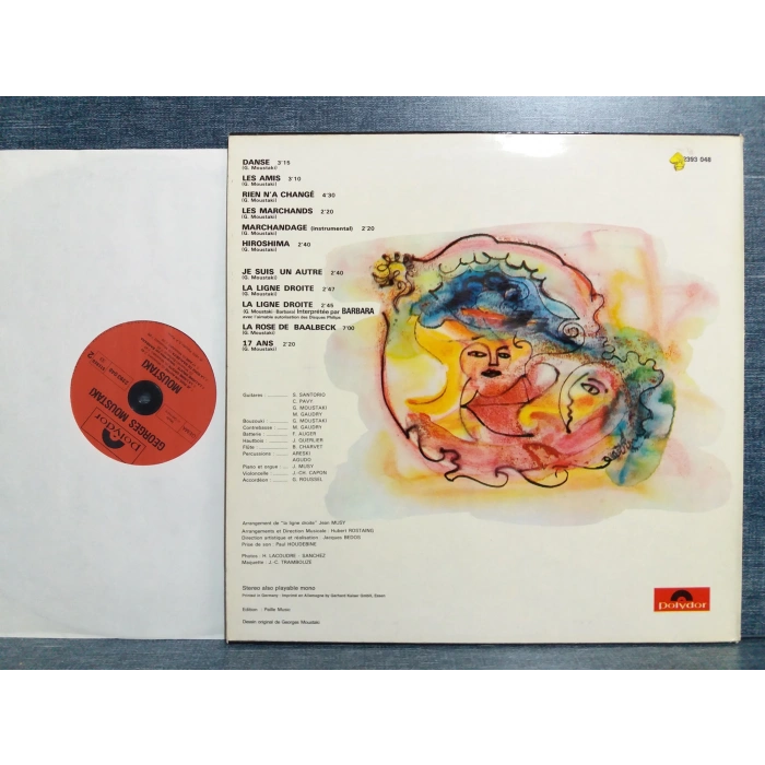 MOUSTAKI 1972 MUSIC LP