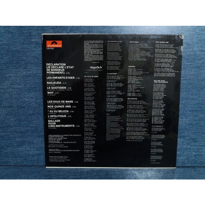 MOUSTAKI DECLARATION MUSIC LP