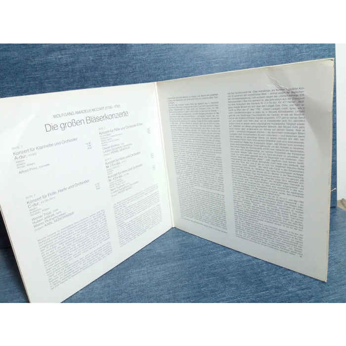 MOZART BLASER KONZERT KLARINET FLÖTE HORN 2 LP