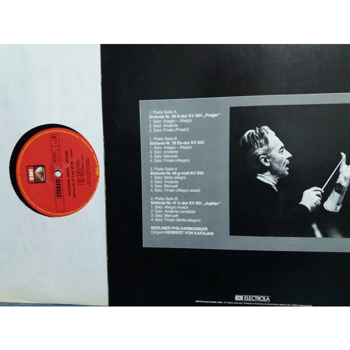 MOZART DRIGERT SIFONIE 38-39-40-41 KARAJAN  2 LP