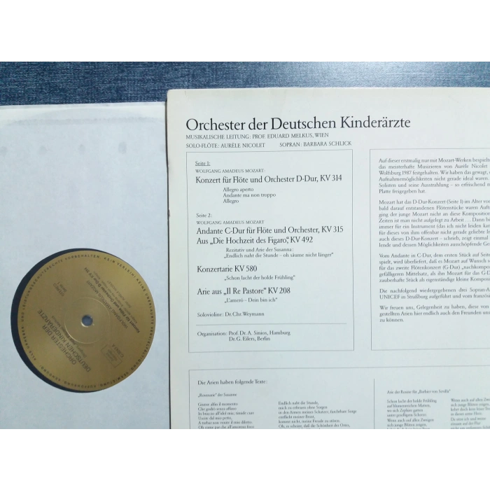 MOZART FLÜT KONZERT EDUARD MELKUS LP
