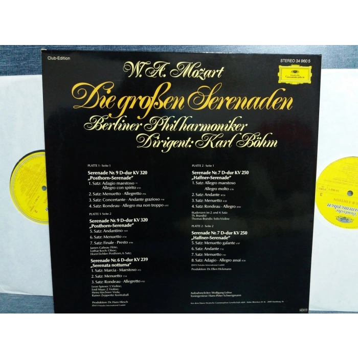 MOZART GROSSEN SERENADEN KARL BÖHM 2 LP