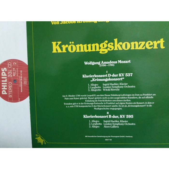 MOZART KLAVIER D-DUR KV 537 KRONUNGSKONZERT