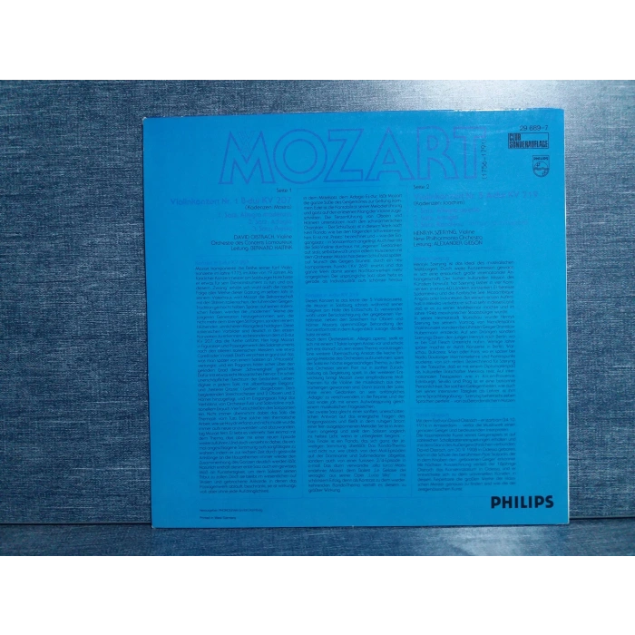 MOZART PIANO CONCERT Nr.1-Nr.5 OISTRACH SZERYNG LP