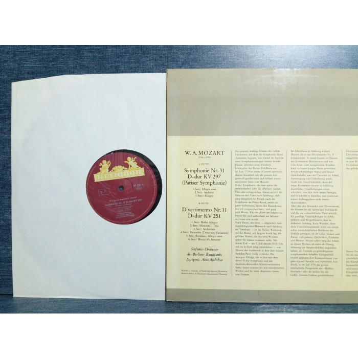 MOZART SYMPHONIE Nr.31 PARISER Nr.11 DIVERTIMENTO LP