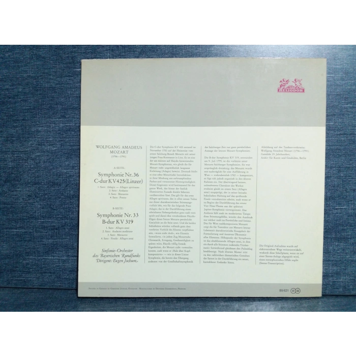 MOZART SYMPHONIE Nr.33-36 EUGEN JOCHUM  LP