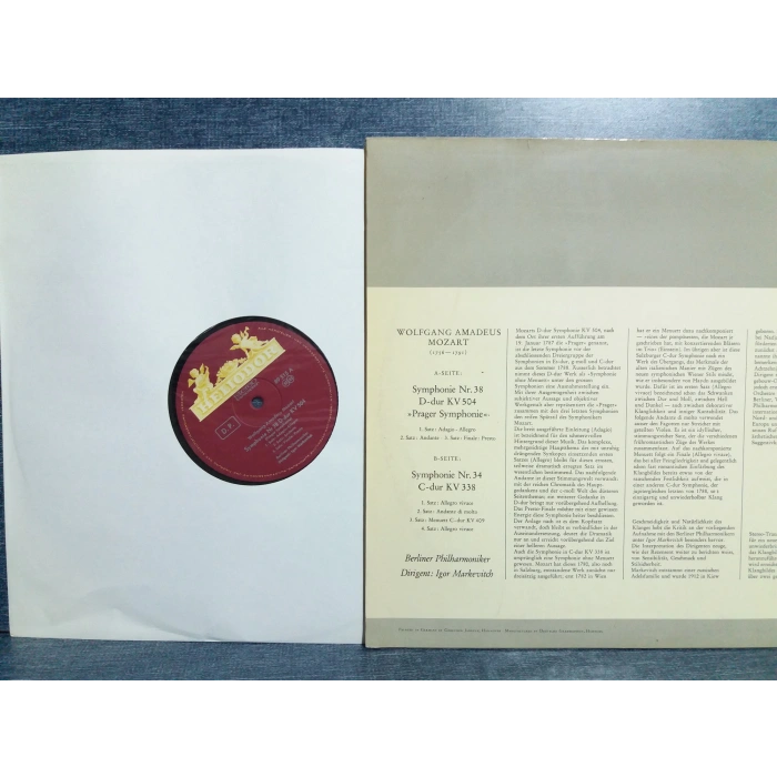 MOZART SYMPHONIE Nr.34-38 IGOR MARKEVITCH LP