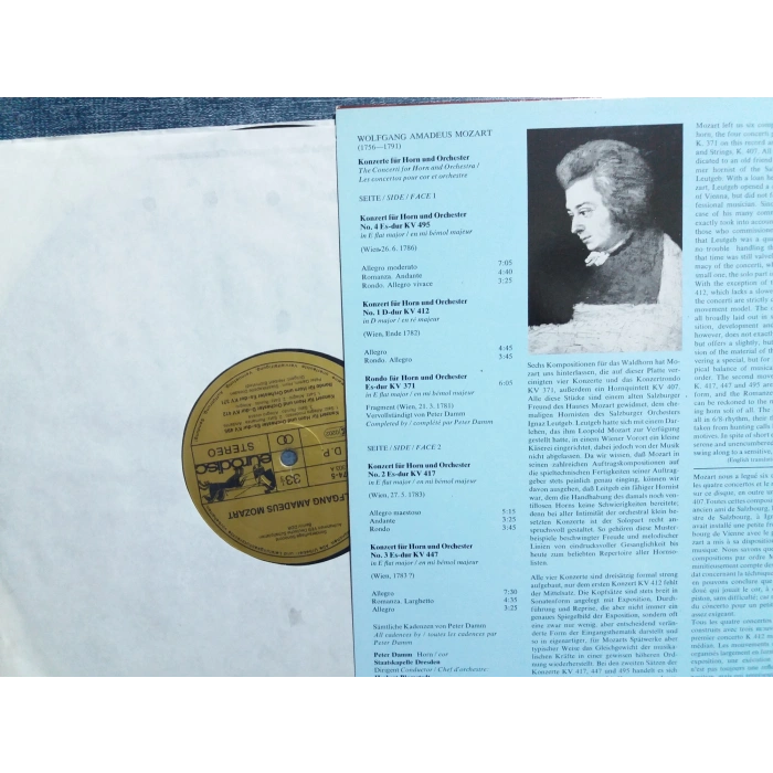 MOZART THE HORN CONCERTI RONDO KV 371 LP