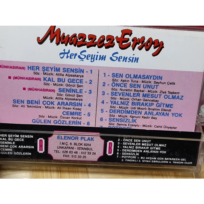 MUAZZEZ ERSOY HERŞEYİM SENSİN MÜZİK KASET