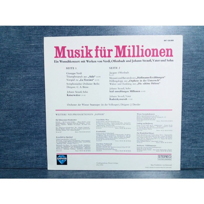 MUSIK FUR MILLIONEN  MUSIC LP