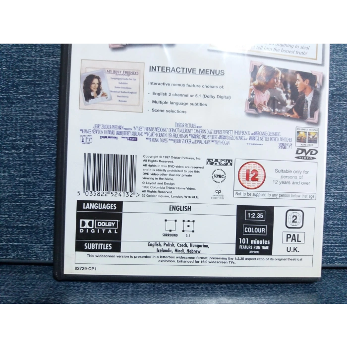 MY BEST FRIENDS WEDDING DVD FİLM (İNGİLİZCE)